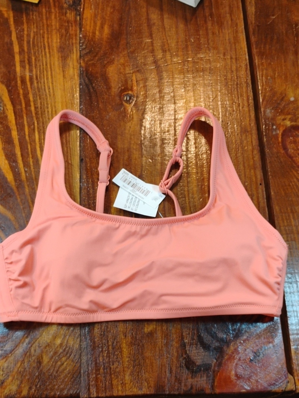 Coral Pink Bikini Top